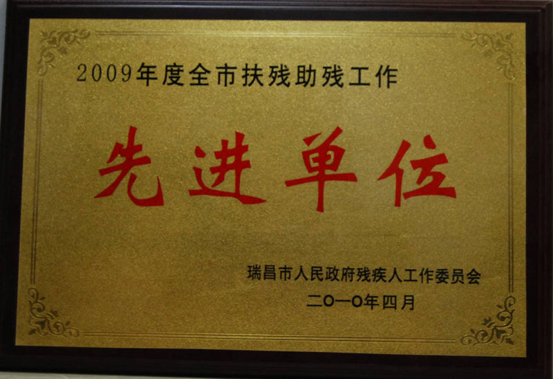 全市扶殘助殘工作先進單位(江西亞東) 全市扶殘助殘工作先進單位(江西亞東)